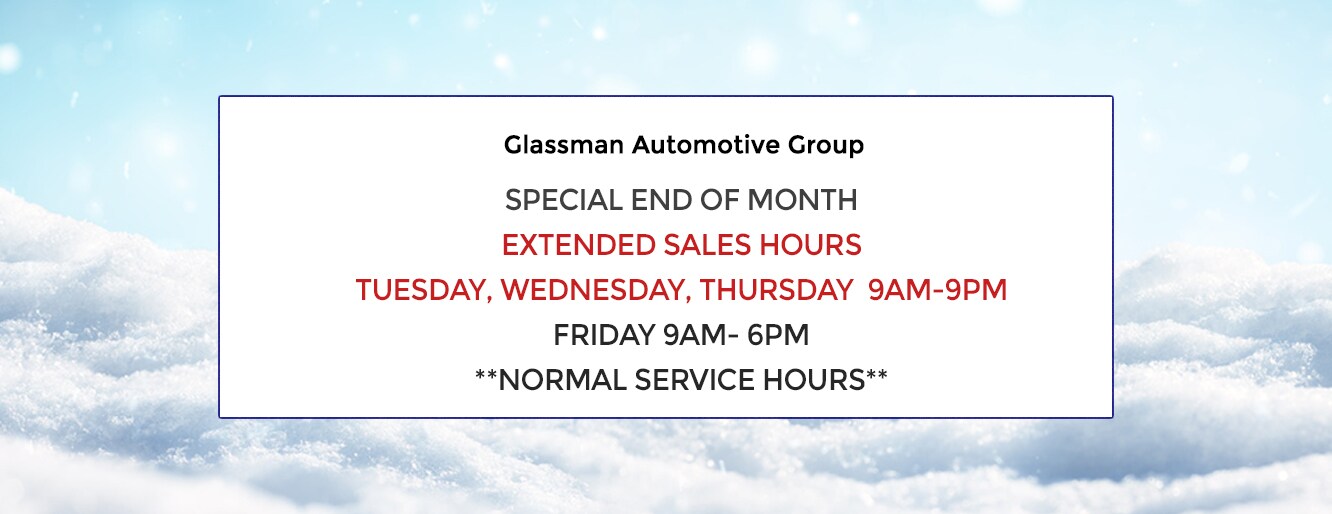 Extended sales hours: Tuesday, Wednesday, Thursday 9am-9pm