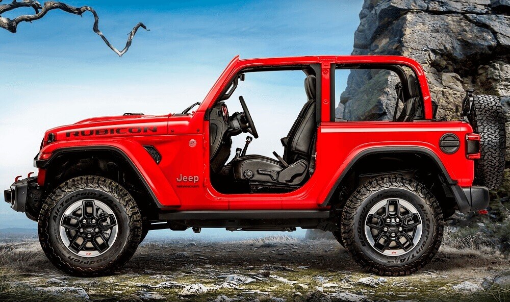 Jeep Wrangler with Doors Off