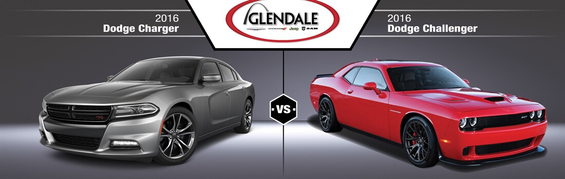 116.316.02_GlendaleCJDR_1100x350_16RCharger-VS-Challenger-Model-Comparison.jpg 2016 dodge charger vs 2016 dodge challenger