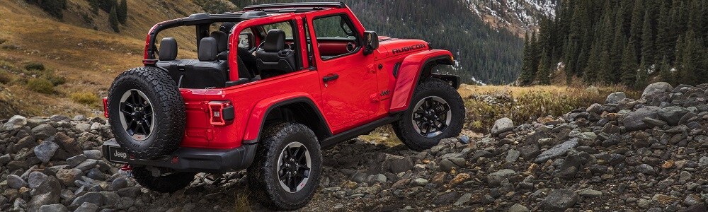 Jeep Wrangler Off-Roading on Rocks
