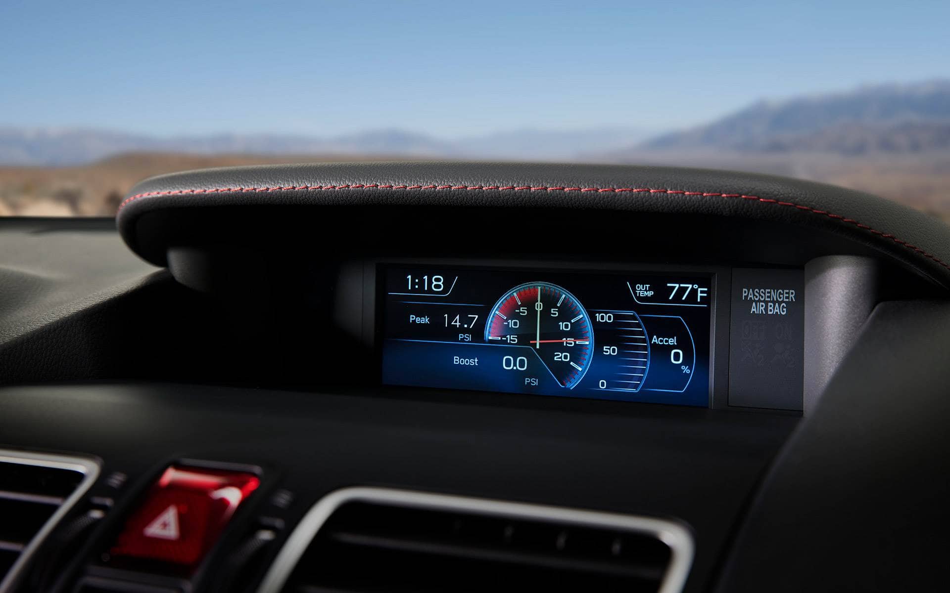 2019 Subaru WRX color multi function display