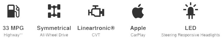2019 Subaru Crosstrek feature icons