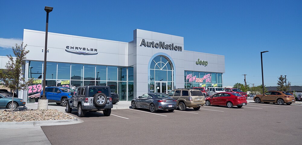 Denver Area Chrysler and Jeep
Dealership Exterior view of
Autonation Chrysler Jeep Broadway serving Denver