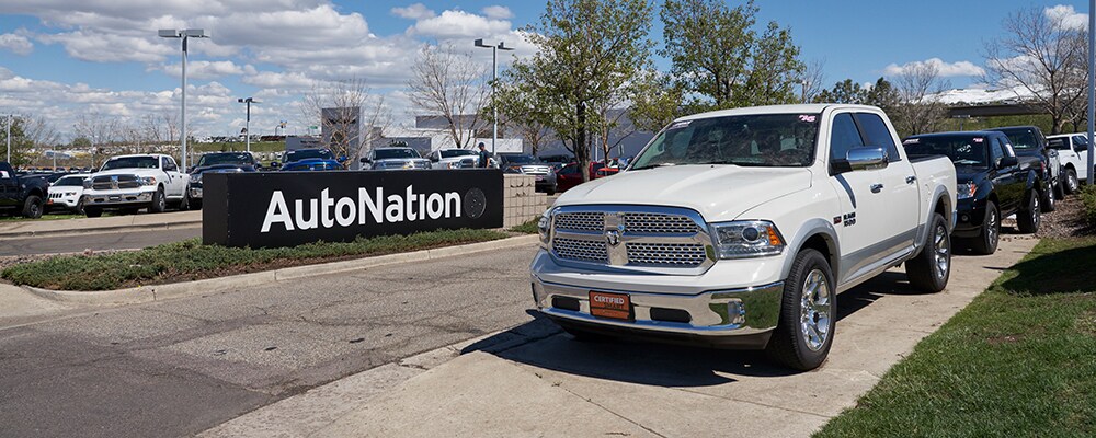 Denver Area Chrysler and Jeep Dealership Exterior view of AutoNation Chrysler Jeep West serving Denver