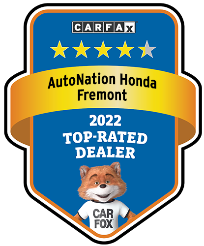 AutoNation Honda Fremont Recognized as a CARFAX Top-Rated Dealer 2022 CARFAX Top-Rated Dealer badge