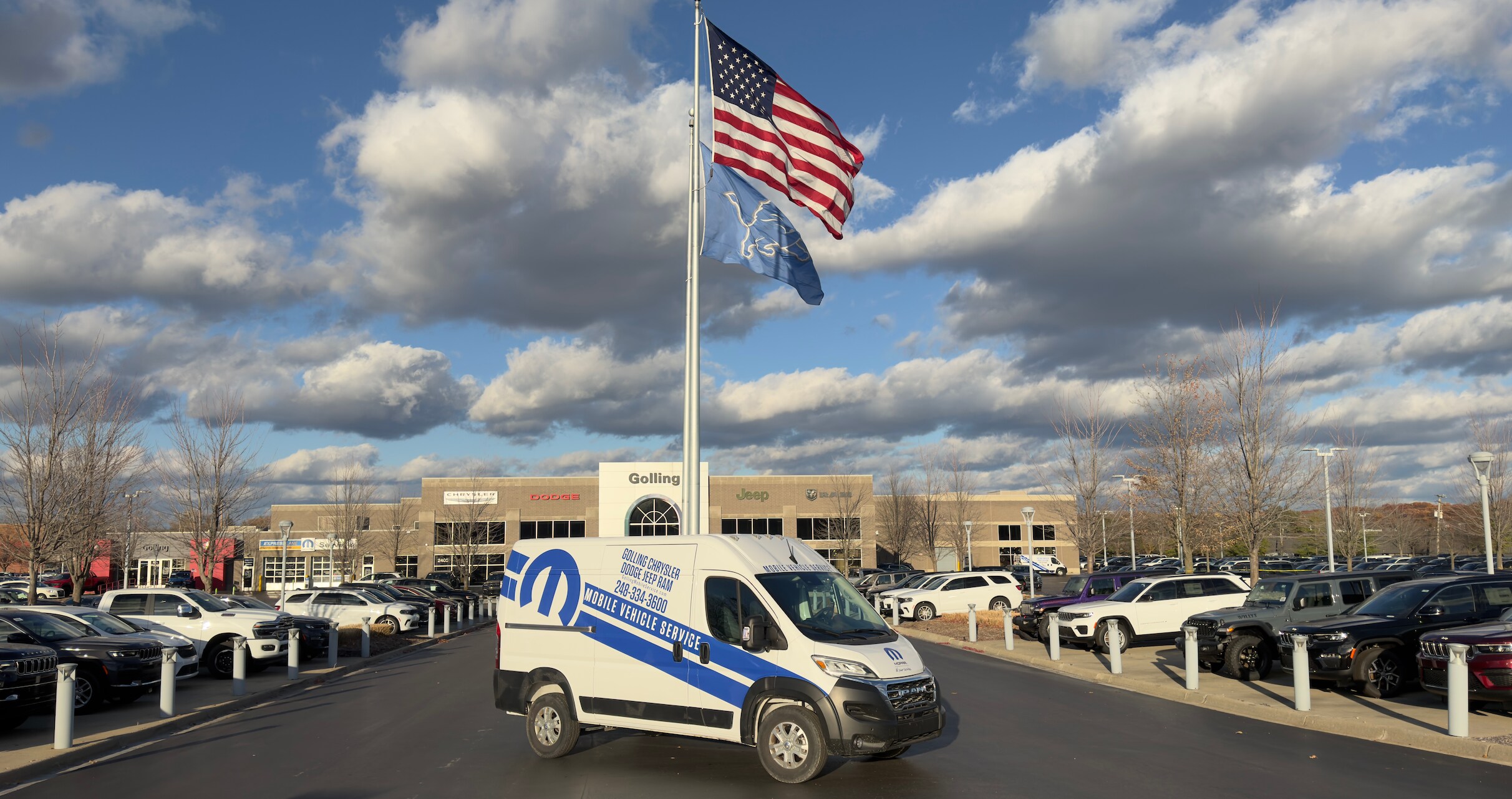 Golling Mobile Service Van operating across Oakland County, Michigan