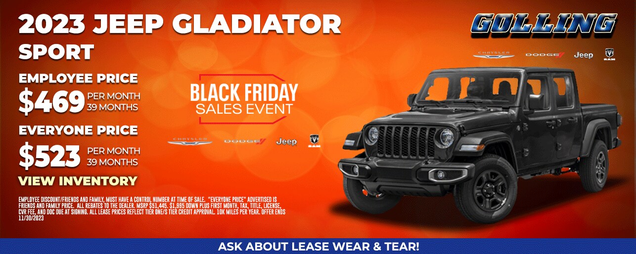 Specials Golling Chrysler Dodge Jeep Ram of Roseville, MI