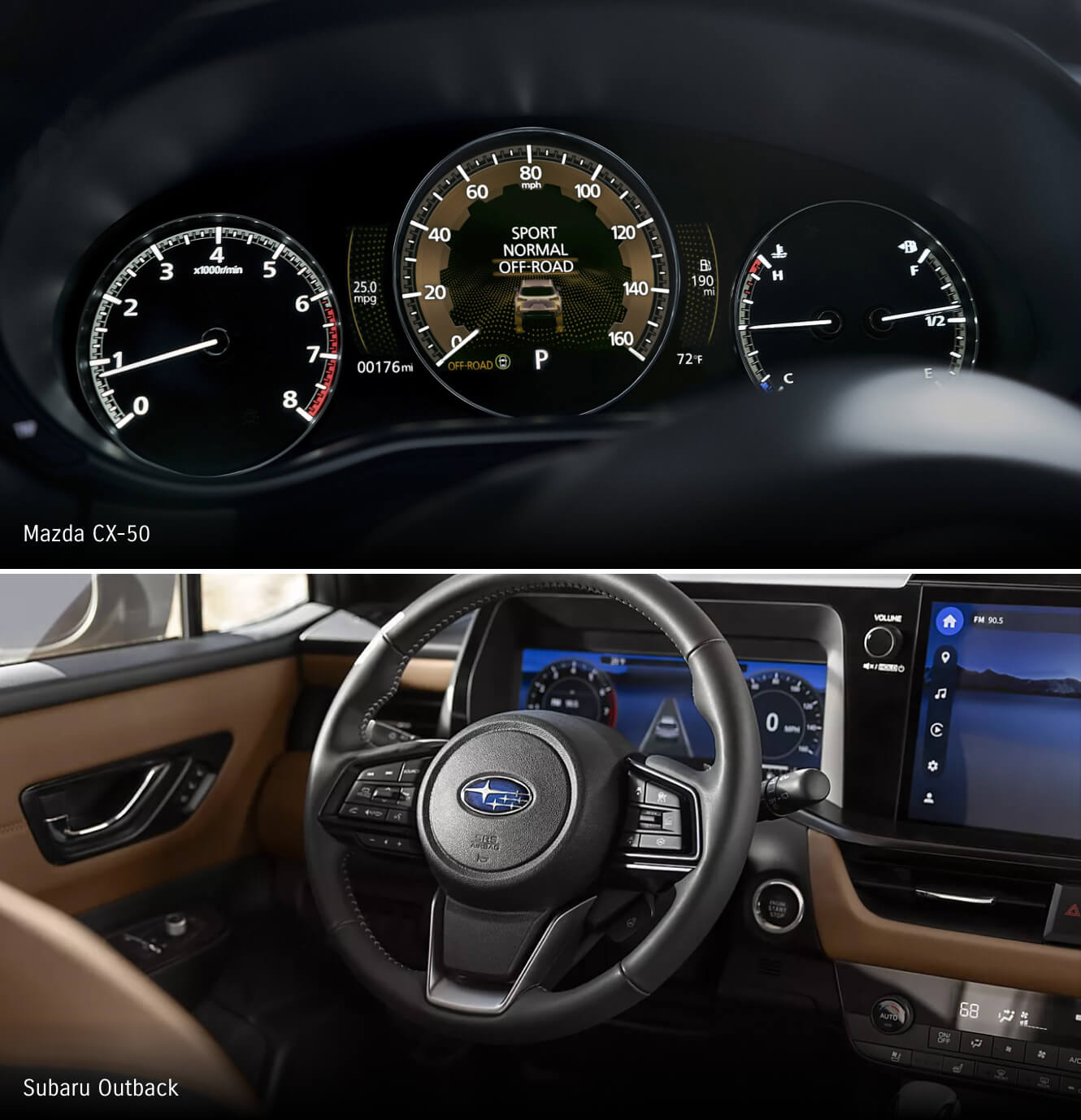 Mazda CX-50 vs. Subaru Outback: Safety & Technology