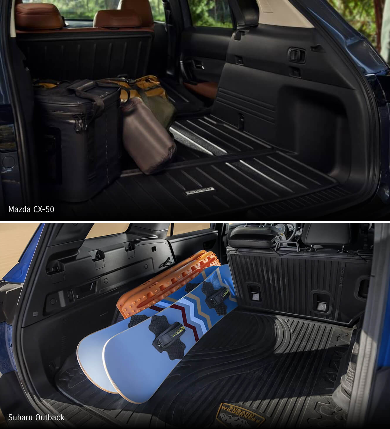 Mazda CX-50 vs. Subaru Outback: Dimensions & Cargo Space