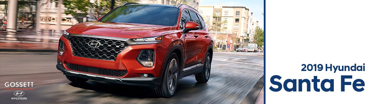 2019 Hyundai Santa Fe The 2019 Hyundai Santa Fe at Gossett Hyundai in Memphis, Tennessee