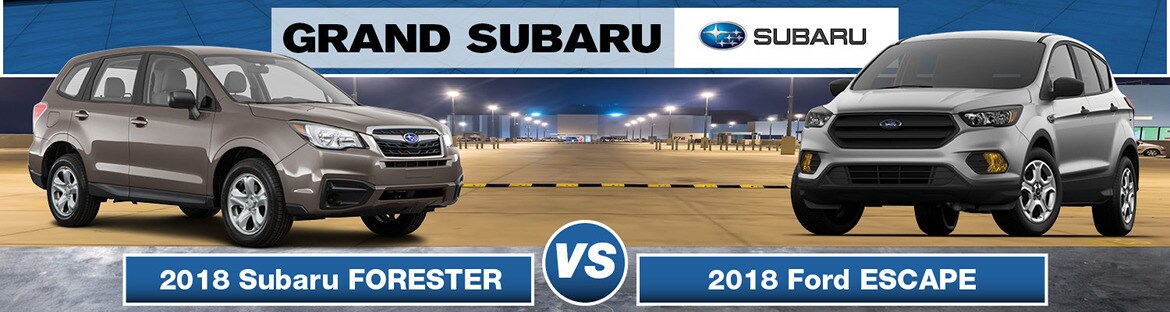 2018 Subaru Forester vs 2018 Ford Escape banner