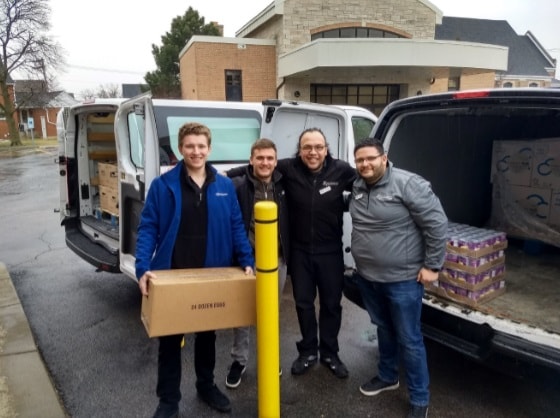 Grand Subaru team food drive March 2020