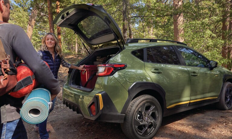 2024 Subaru Crosstrek Exterior In Forest With Trunk Open
