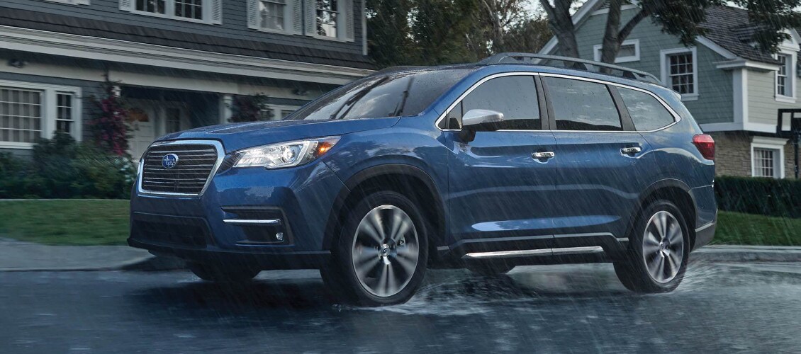 2019 Subaru Ascent driving in the rain
