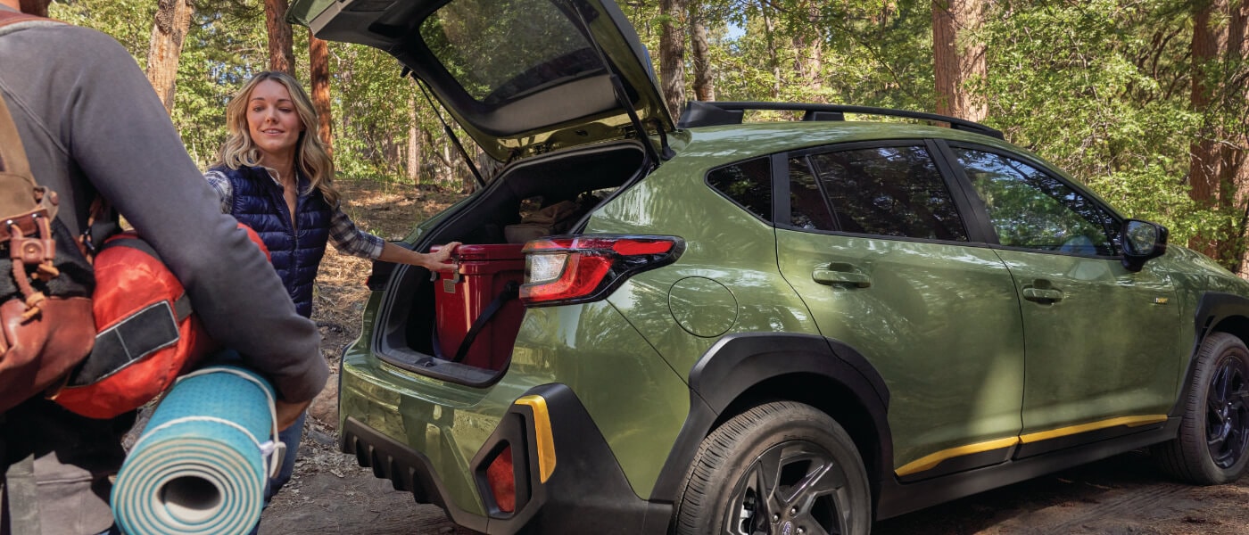 2025 Subaru Crosstrek Exterior In Forest With Trunk Open