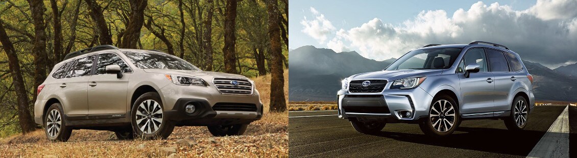 2017 Subaru Outback and 2017 Subaru Forester