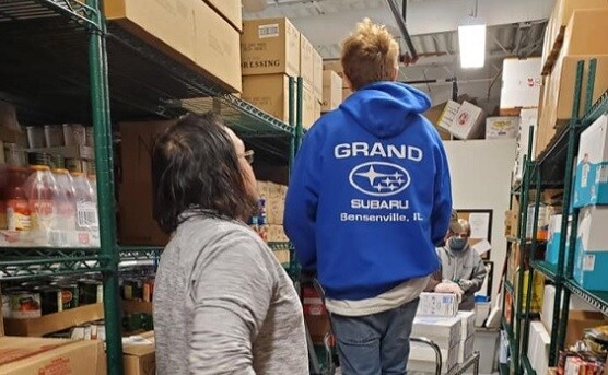 Grand Subaru team food drive April 2020 image 2