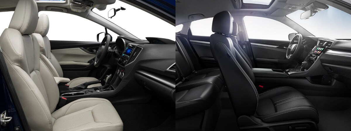 2018 grand subaru impreza vs civic interior