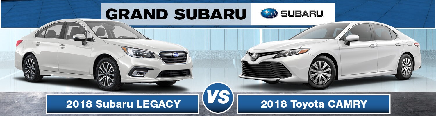 2018 subaru legacy vs toyota camry difference