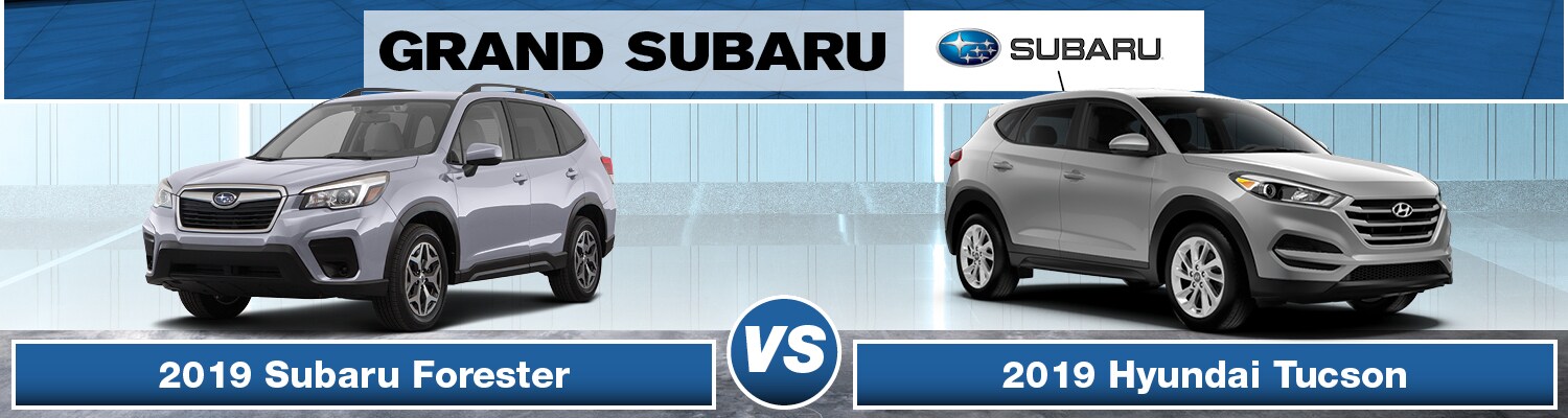 2019 Subaru Forester vs 2019 Hyundai Tucson Banner