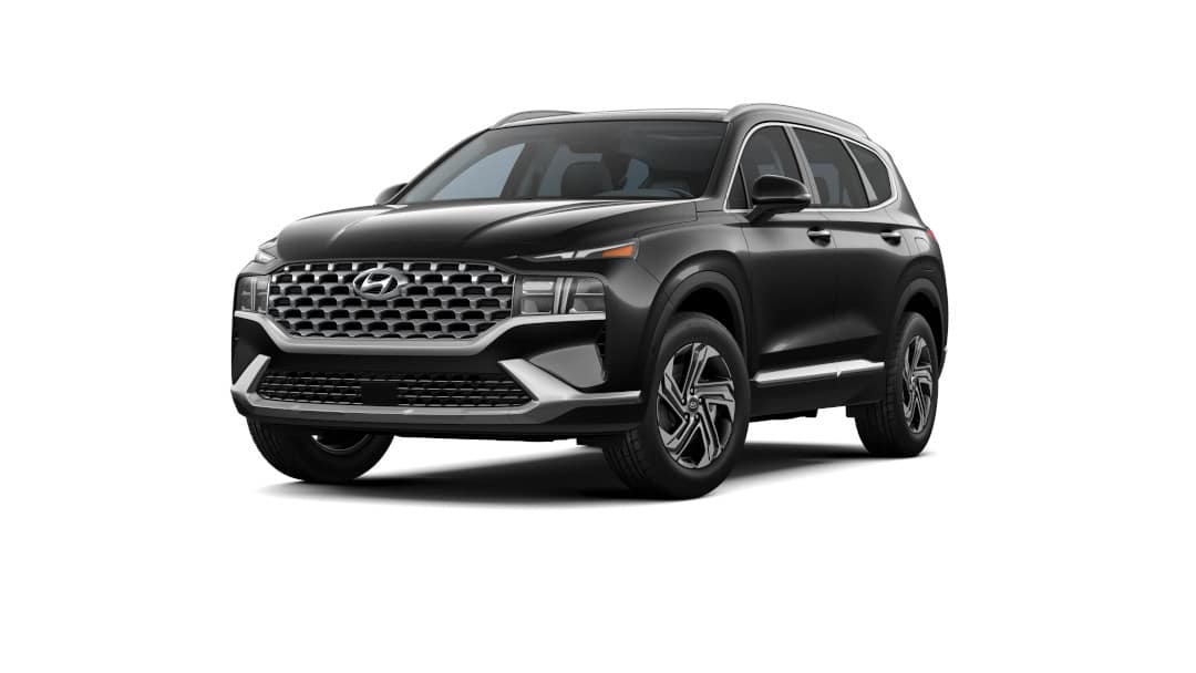 2021_SantaFe_SEL_PRM_FWD_TwilightBlack_Black_FrontDrvrAngleWheelTurn_WhiteStudio.jpg