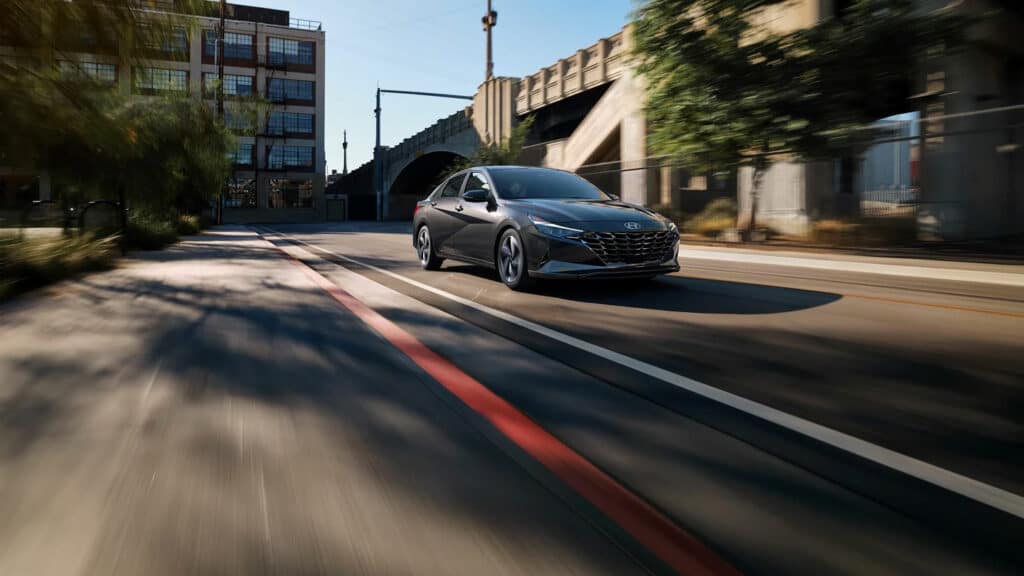 2023 Hyundai Elantra Driving down the road