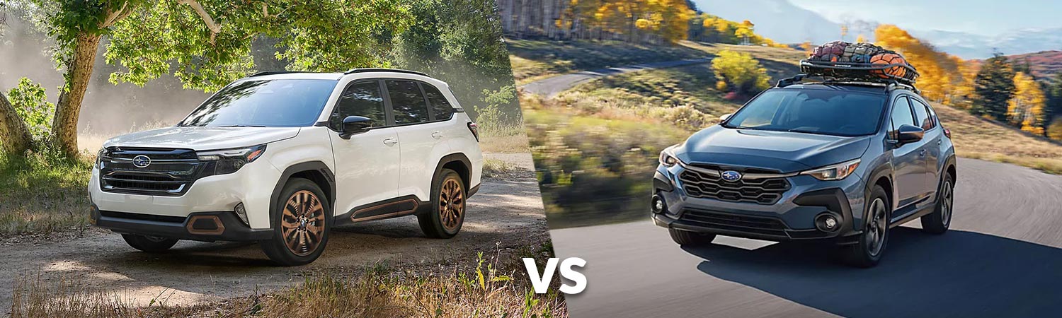 2025 Subaru Forester vs 2025 Subaru Crosstrek 2025 Subaru Forester vs 2025 Subaru Crosstrek
