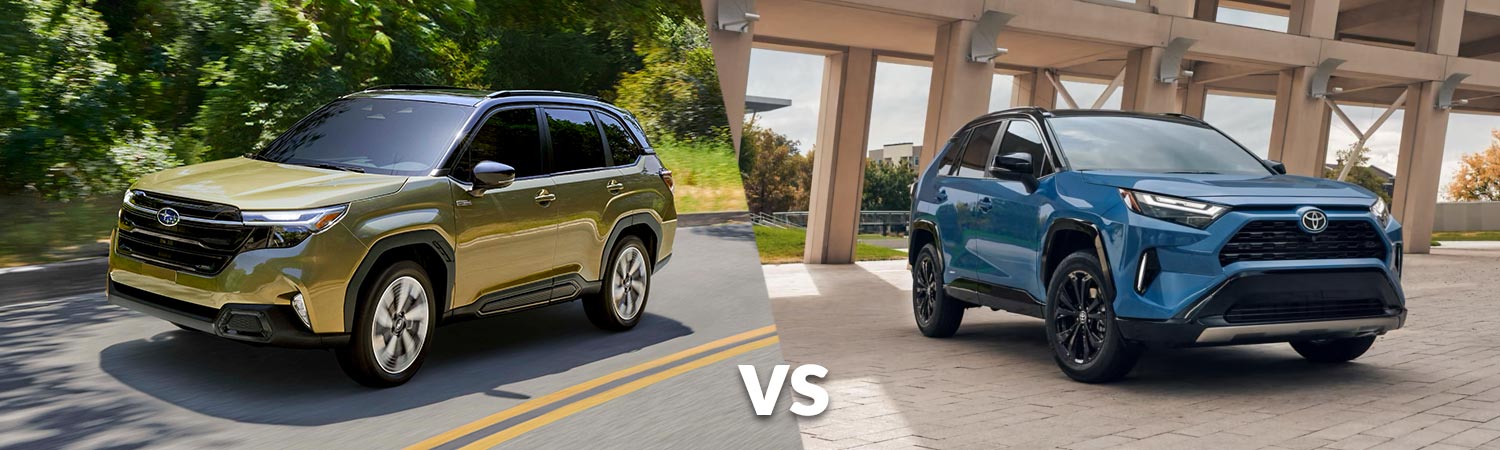 2025 Subaru Forester Hybrid vs. 2025 Toyota RAV4 Hybrid 2025 Subaru Forester Hybrid vs. 2025 Toyota RAV4 Hybrid