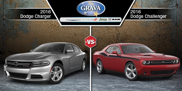 2016 Dodge Charger vs Challenger in Medford, MA | Grava Dodge