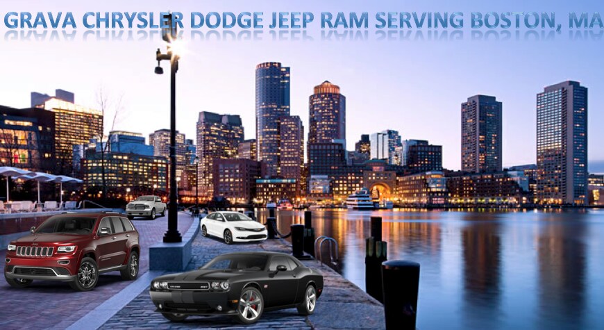 Grava CDJR serving Boston.png Chrysler Dodge Jeep Ram Dealership serving Boston, MA