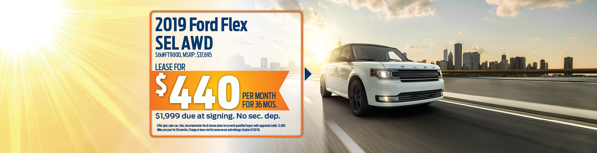 2018 Ford Edge SEL AWD 2019 Ford Flex Lease Deal in Muskegon, MI