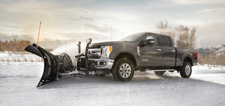 Ford Commercial Trucks for Sale A Ford F-250 plowing snow