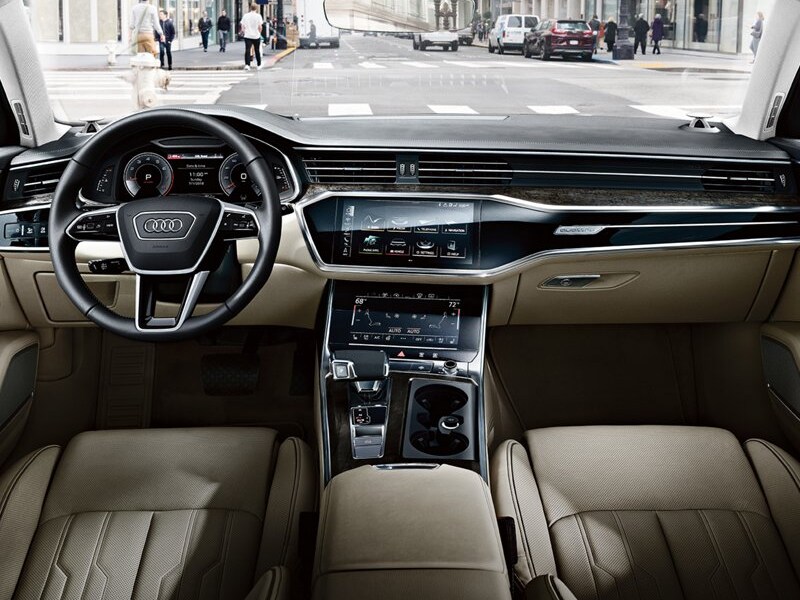 The luxurious interior of the 2019 Audi A6