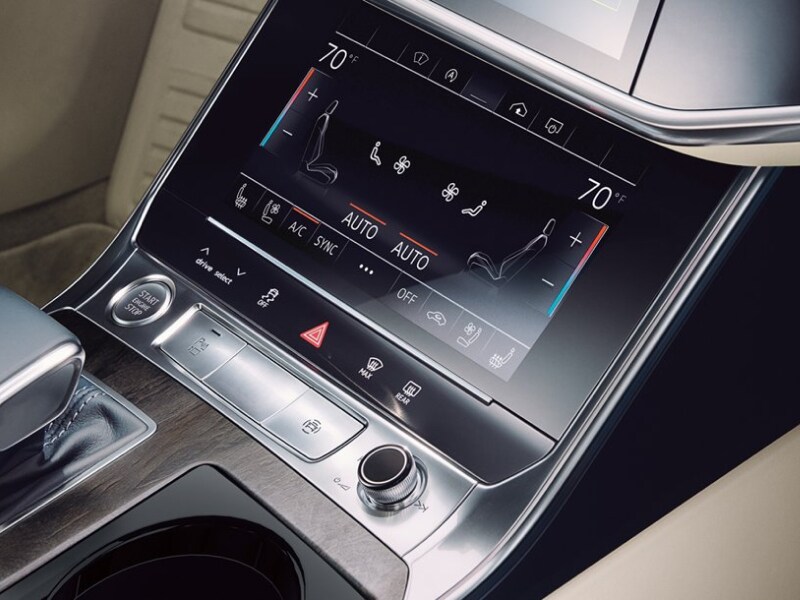 Touchscreen display inside the 2019 Audi A6