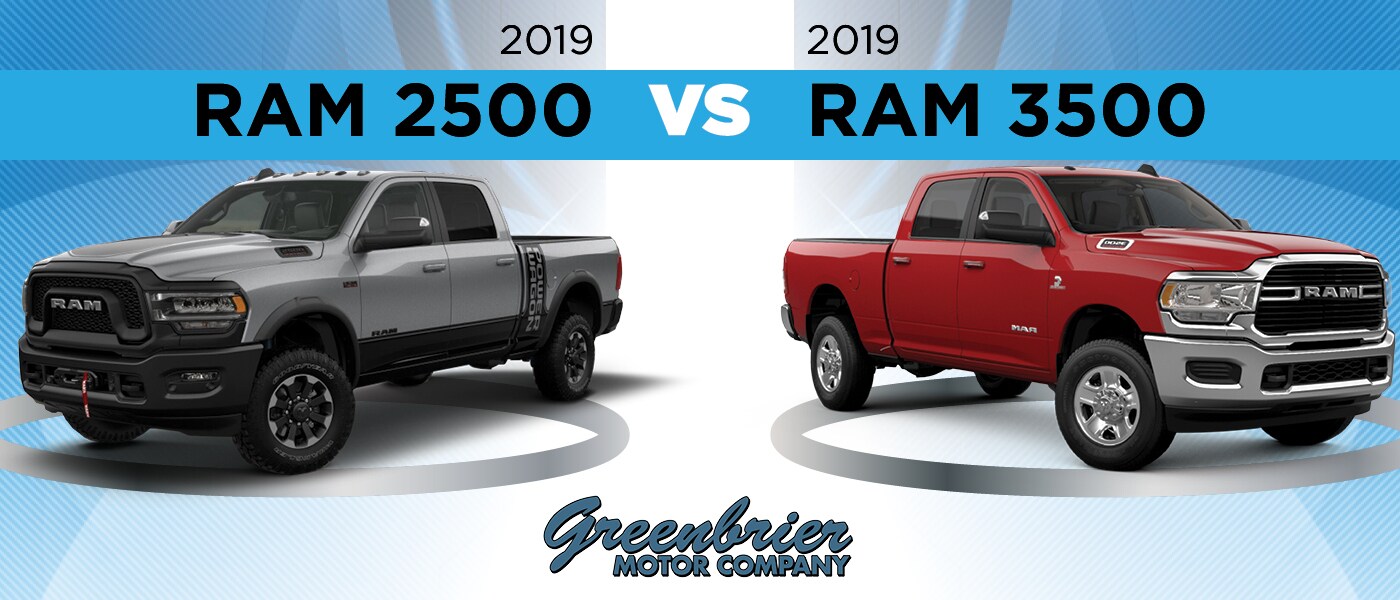 2019 RAM 2500 vs. 2019 RAM 3500