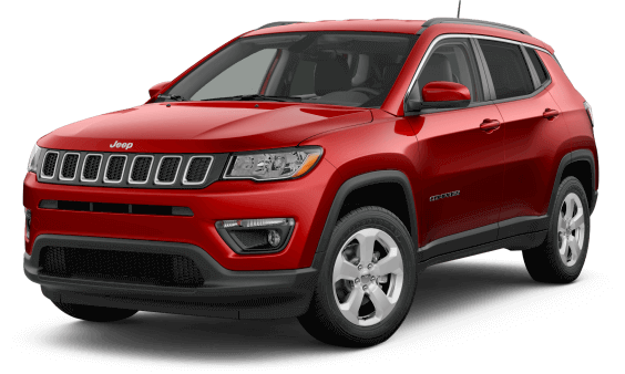 2019 Jeep Compass Latitude 2019 Jeep Compass Latitude trim in red color image against transparent background
