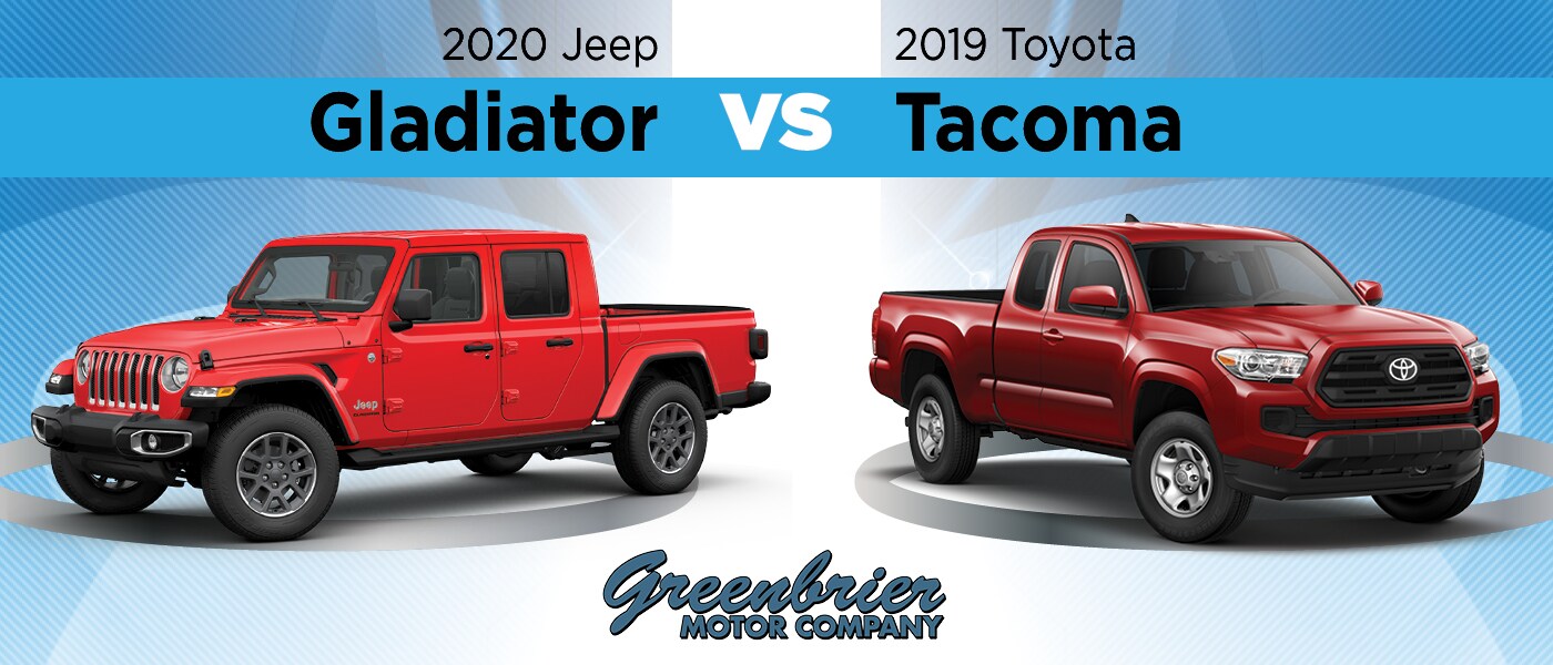 2020 Jeep Gladiator vs 2019 Toyota Tacoma