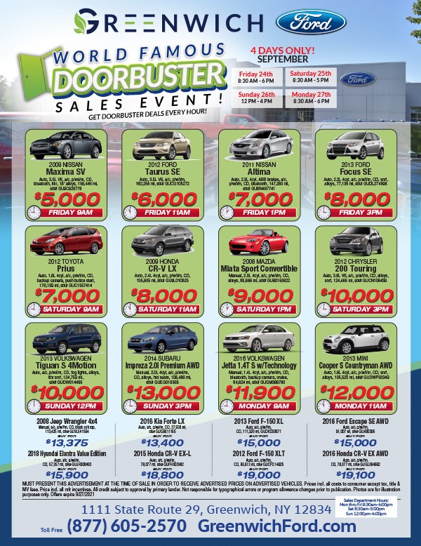 Greenwich Ford Doorbuster