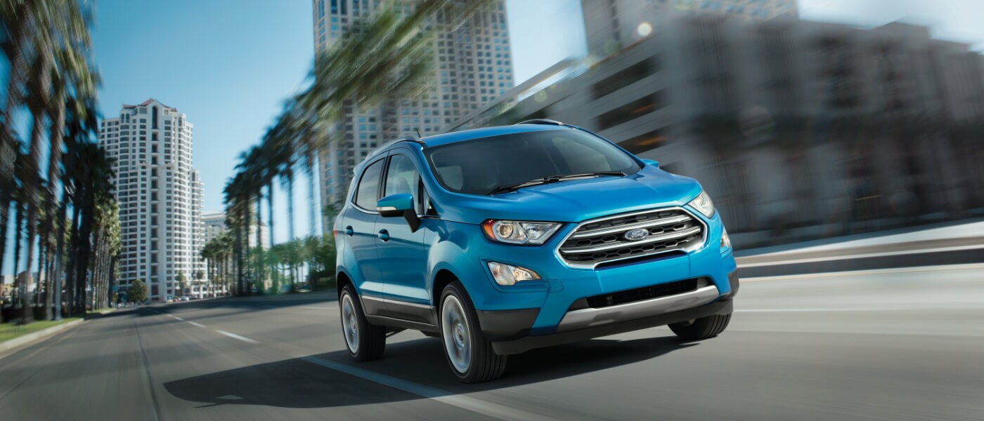 2021 Ford Ecosport driving through a city
