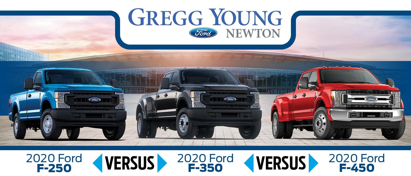 2020 Ford F-250 vs. 2020 Ford F-350 vs. 2020 Ford F-450 comparison
