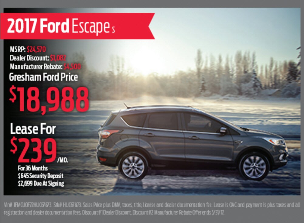 Memorial Day Sellathon Sale 2017 Ford Escape S.jpg