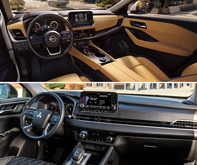 GriffinMitsu-Rogue-Outlander-L1.jpg Nissan Rogue vs. Mitsubishi Outlander Interior