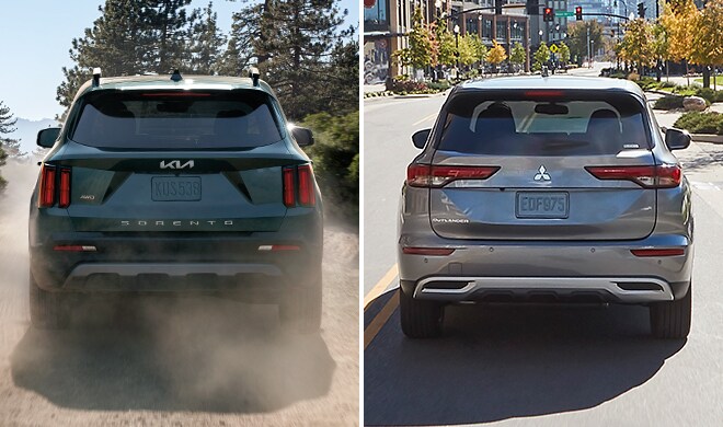 GriffinMitsu-Outlander-Sorento-L4.jpg Kia Sorento vs. Mitsubishi Outlander: Towing Capacity & Cargo Room