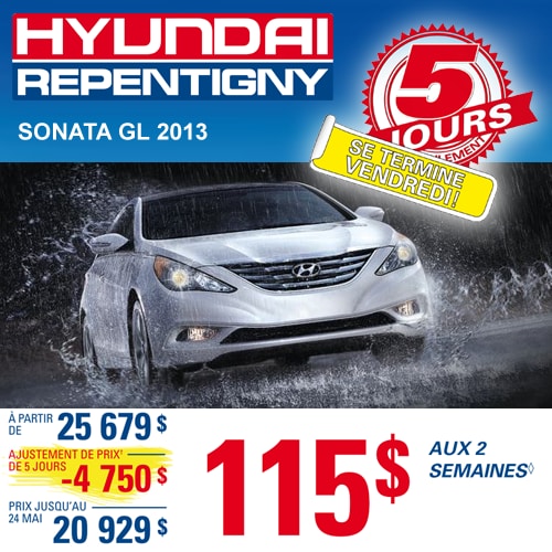 Hyundai Sonata promo 5 jours Repentigny