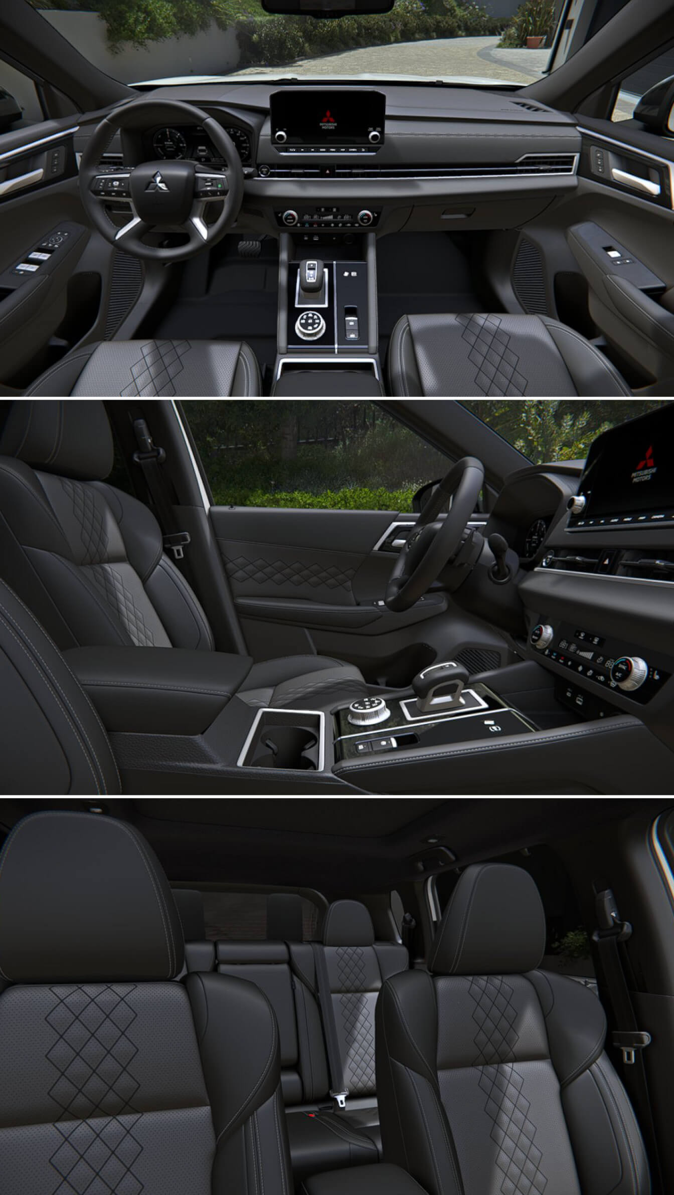 Spacious 2025 Mitsubishi Outlander PHEV SEL Black Edition Interior and Exterior