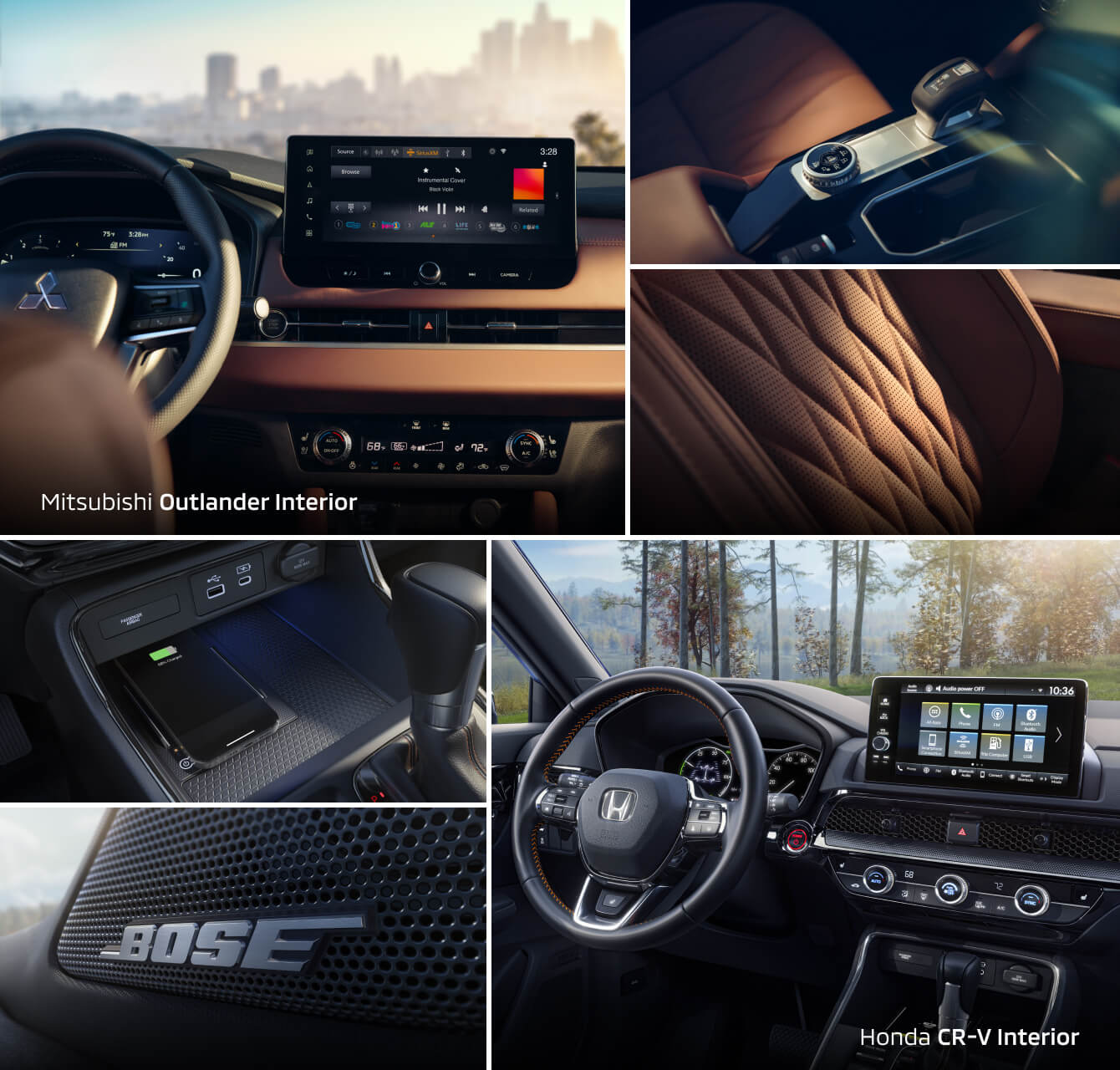 2025 Mitsubishi Outlander vs. Honda CR-V Interior