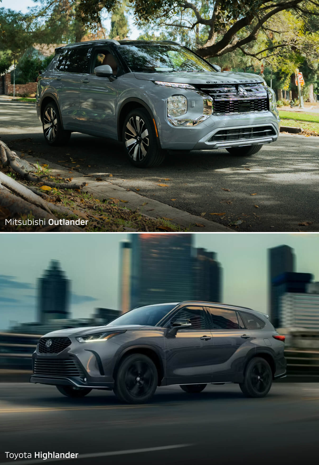 Mitsubishi Outlander vs. 2025 Toyota Highlander: Power & Fuel Efficiency