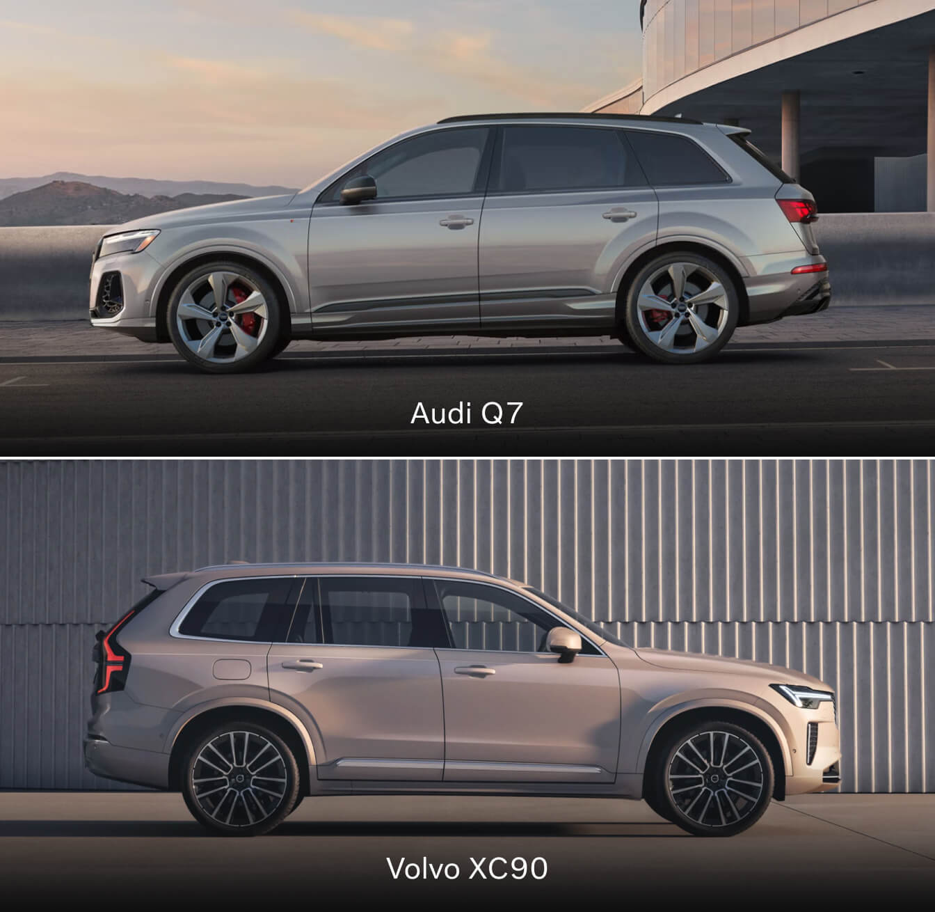 Volvo XC90 vs. Audi Q7 Comparison: Dimensions & Capacities
