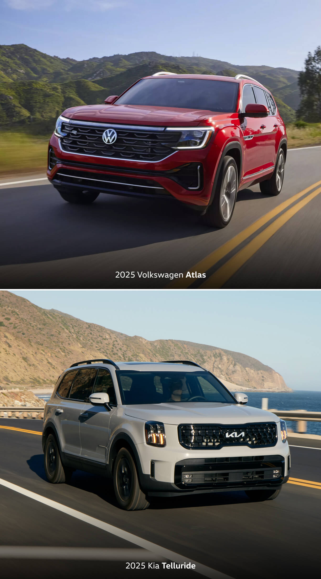 2025 Kia Telluride vs. Volkswagen Atlas Specs