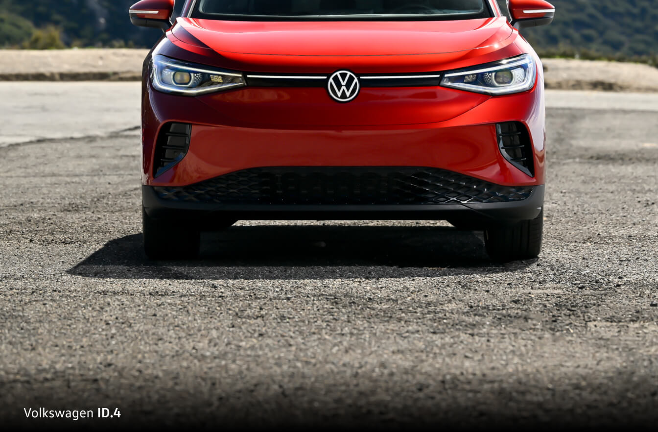 Bottom portion of the front view of the Volkswagen ID.4